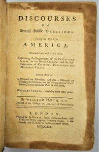 DISCOURSES DURING THE WAR IN AMERICA, by William Smith -1759 [1st Ed] US history - Picture 1 of 12