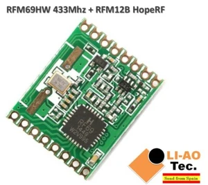 RFM69HW 433Mhz + RFM12B HopeRF Wireless Transceiver RFM69HW-433S2 - Foto 1 di 6