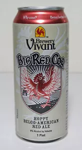 Lata de cerveza Big Red Coq 16 onzas pinta cervecería Vivant Grand Rapids, Michigan Micro - Imagen 1 de 6