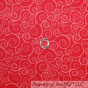 BonEful Stoff Baumwolle Quilt Hot Pink Swirl Scroll Calico kleines kleines Mädchen SCHROTT - Bild 1 von 11
