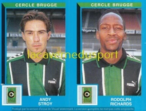 403 STROY / RICHARDS # CERCLE BRUGGE STICKER PANINI FOOTBALL BELGIQUE 1999 2000 - Picture 1 of 1