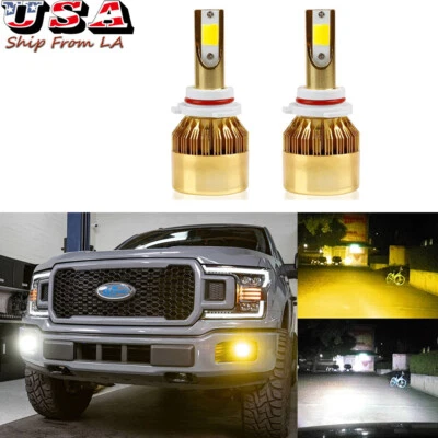 9005 9145 Amber White Switchback LED Fog Light Bulbs For Ford F-150 F-250 F-350 - Image 1 of 4