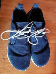 ALTRA Mens Casual Blue Suede Oxford Shoes Lace Up Sz 12 EU 46 Wide Toe Minimalis - Picture 1 of 7