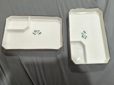 Lote de 2 hermosos platos de sushi de porcelana de 8" de Andrea Sadek Japón Foto 1 de 4