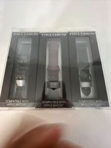 NEW Vince Camuto Men's Apple Watch Band FITS 42/44/45 3 PACK