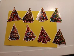 8X ÁRBOLES DE NAVIDAD TROQUELADOS PARA ÁLBUM DE RECORTES NUEVOS (CT01) - Imagen 1 de 1