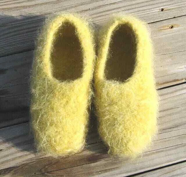 KIT DE ZAPATILLAS MOHAIR LIMA ACOGEDORAS TENDENCIAS FIBRA para TEJER Y FIELTRO Foto 1 de 1