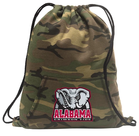 Alabama Crimson Tide Backpack CAMO Drawstring Bag Pack CLASSIC HOODY DESIGN! Cover