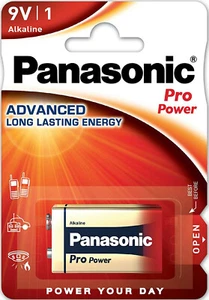 6x Panasonic Pro Power 9V Alkaline 1 Blister MN1604 6LR61 6LF22XEG/1B - Picture 1 of 1