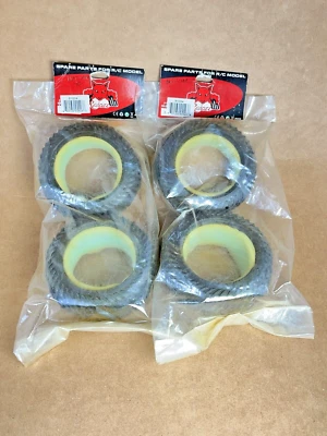 Redcat Racing Hurricane XL Tires w/ Foam Inserts (4) #81034 RC Parts New Vintage - Image 1 of 4