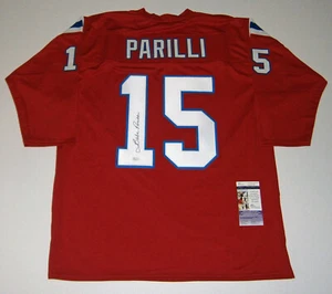 PATRIOTS Babe Parilli signed red throwback jersey JSA COA AUTO Autographed - Picture 1 of 4