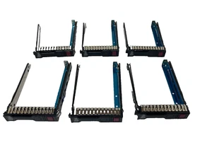 Lotto 6 vassoio disco rigido Dell 2,5" Caddy KG7NR G176J SATA SAS R720 R620 G281D SFF - Foto 1 di 7