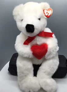 *NEW* TY BEANIE BUDDIES VALENTINE BEAR ROMEO * RETIRED * 14" - Picture 1 of 5