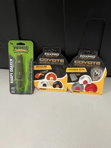 Coyote Call Bundle- 1 Of Each Shown In Photo- Raspy Coaxer, Howler And Loaded Gu - Picture 1 of 1
