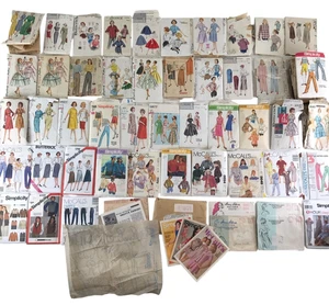 Sewing Patterns 50 Vintage 1940s-90s Women’s McCalls Vogue Butterick Simplicity - Picture 1 of 5
