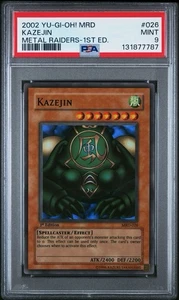 2002 Yu-Gi-Oh Kazejin Metal Raiders MRD 1st Edition Super Rare PSA 9 - Picture 1 of 2