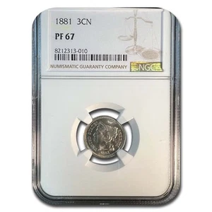 1881 Three Cent Nickel PF-67 NGC - Picture 1 of 3