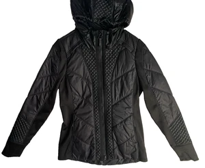 Athleta Rock Ridge Primaloft Hooded Full Zip Jacket Women's Medium Black Active - Picture 1 of 12
