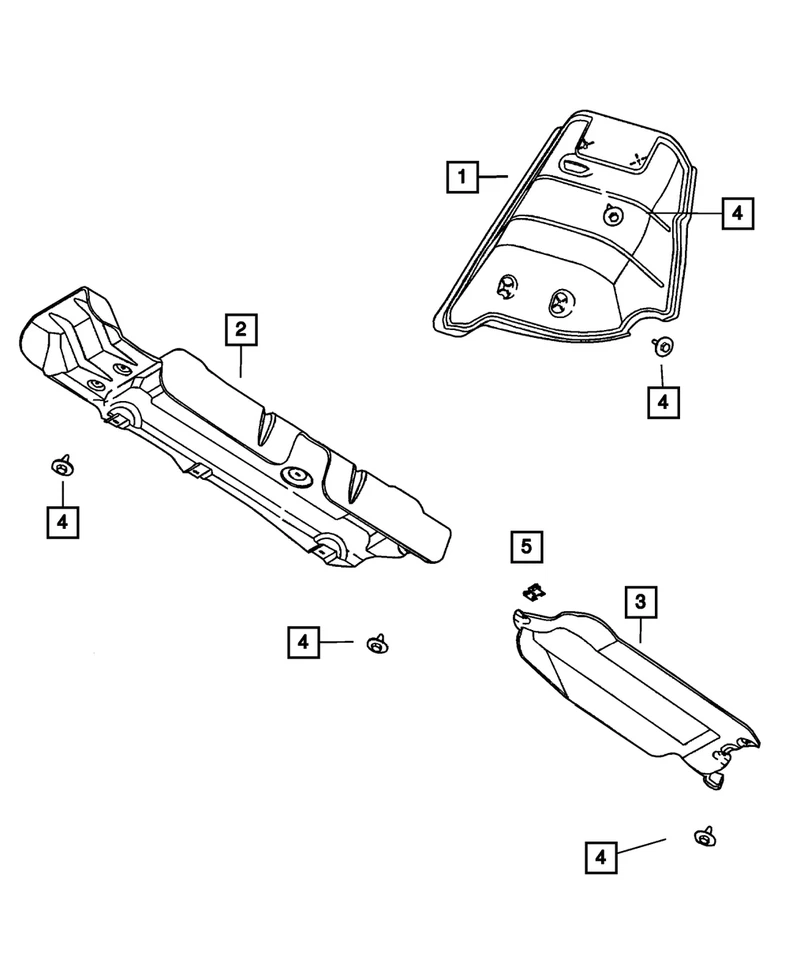 Genuine Mopar Heat Shield 4881052AB - Image 1 of 1