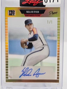 2023 Leaf Pro Set Pure Gold 1/1 Nolan Ryan Autograph - Picture 1 of 3