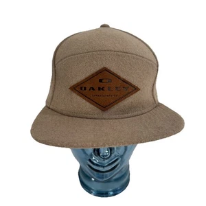 Gorra Oakley Parche Geométrico Logo Ajustable Snapback Tostado Lana Curvada Sombrero - Imagen 1 de 9