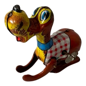 Juguete de hojalata vintage para perro saltando Japón MIKUNI AÑOS 60 LEER DESCRIPCIÓN - Imagen 1 de 12