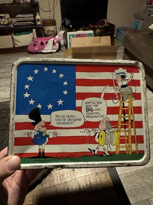 Fiambrera y termo Yankee Doodle vintage de Aladdin Industries Foto 1 de 4