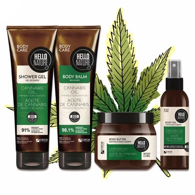 Körperpflege Hanföl Cannabis Set Duschgel Body Butter Balm Öl BIO Naturkosmetik - Bild 1 von 4