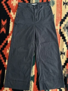 Everlane Women’s Wide Leg Crop Pant Black Size 4 High-Rise Office Casual Minimal - Picture 1 of 12
