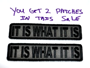 Parche Morale ES LO QUE ES Novedad Viaje REGALO TÁCTICO uget2 Motociclista Gris 538 - Imagen 1 de 1