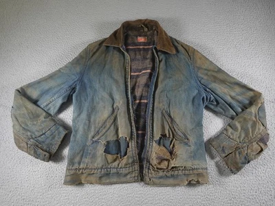 Vintage Pioneer Montgomery Ward Denim Jacket Blanket Lined Sanforized Men Medium - Image 1 of 4