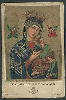 Estampa Antigua Virgen Del Perpetuo Socorro Andachtsbild Santino Holy Card  • 4€