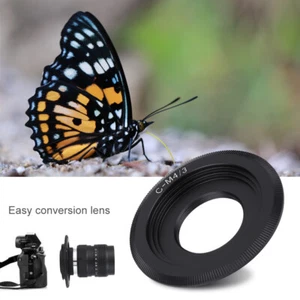 C-Mount Metal 25mm F/1.4 Lens + C-m4/3 Adapter + Macro Ring for Olympus /Lumix - Picture 1 of 12