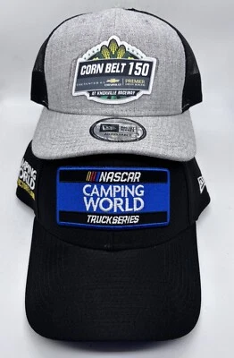 Lote de 2 sombreros 2021 Corn Belt 150 Austin Hill Knoxville Nascar Truck Dirt Win Foto 1 de 4