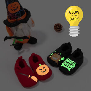 Newborn Glow Baby Boy Girl Pram Shoes Infant Toddler Slip on Pumpkins Trainers 
