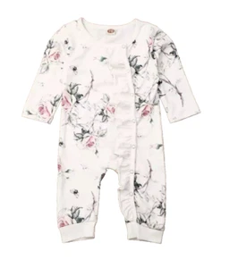 NEW White Floral Boutique Romper, girl, boutique, gift, baby, infant - Picture 1 of 1