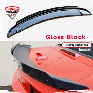 Rear Wing Spoiler Fits For Chevrolet Camaro ZL1 Wickerbill Gloss Black 2014-2015 - Picture 1 of 7