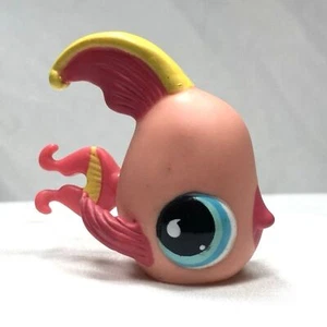 LPS Littlest Pet Shop Authentic #643 Angelfish Fish Pink Blue Eyes - Picture 1 of 10