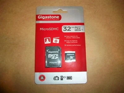 Gigastone MicroSDHC UHS-I U1 Memory Card 32 GB with Adapter  NEW - Image 1 of 2