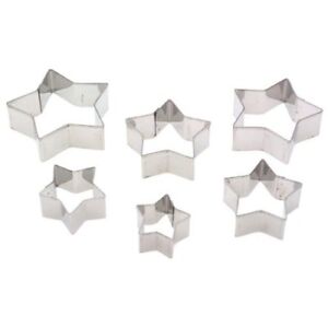 Ateco Star Cutter Set - Plain - Stainless Steel in tin box. 6 Pc. Set