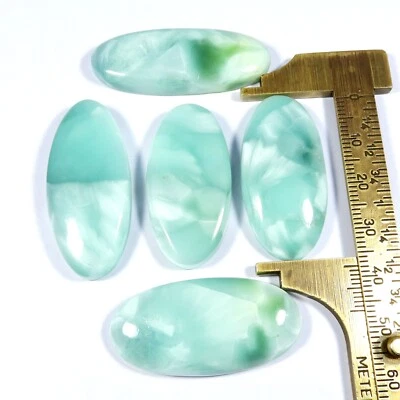 Hemimorfita Cabujón Ovalado Venta al por mayor Lote 5 piezas Piedras Preciosas Naturales 185 Cts #11007 Foto 1 de 4