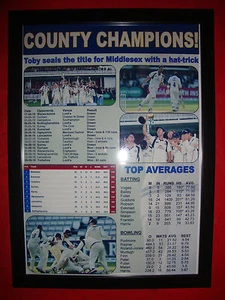 Middlesex CCC 2016 County Champions - impresión enmarcada - Imagen 1 de 2