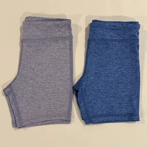 Ideology Bike Shorts Solid Purple & Blue - Lot of 2 Girls 6 LIKE NEW - Picture 1 of 8
