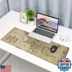 Middle Earth Map Extended Large XXL Gaming Mouse Pad Mat ( 31.5 x 11.8 in ), - Imagen 1 de 5