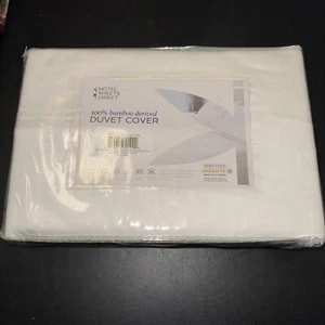 HOTEL SHEETS DIRECT 100% Bamboo Duvet Cover Set Cal King White - Picture 1 of 3