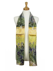 AamiraA Farmlands Mulberry Satin Silk Stole Women Long Scarf Free Shipping - Picture 1 of 6