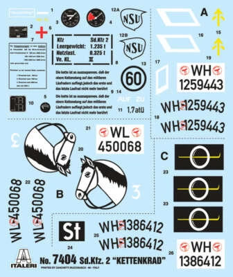 Italeri 7404 1:9 Kettenkrad Sd.Kfz. 2 Kleines Kettenkraftrad Typ HK 101 - Image 1 of 3