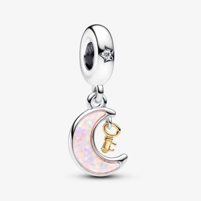 Pandora Charm Pendente Chiave della Luna 762985C01 S925 ALE - Immagine 1 di 4