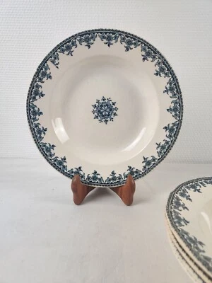 Assiettes Creuses Décor Gagny De Choisy-le-Roi En Terre De Fer, 1878 - Photo 1/4