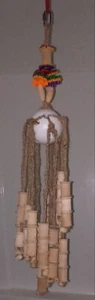 LARGE BIRD HANDMADE CHEW TOY WITH STAINLESS STEEL CARBINER !!! " BRAND NEW"!!! - Picture 1 of 8